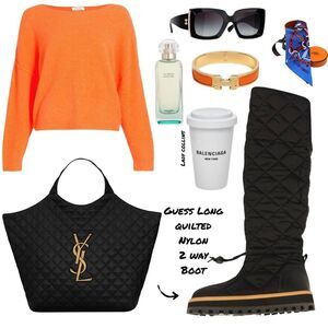 GUESS Ladiva 2 Way Black Quilted Adjustable Knee High & Folding Boot